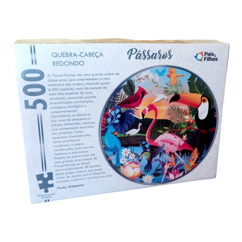 Puzzle redondo 500 piezas Pájaros.webp