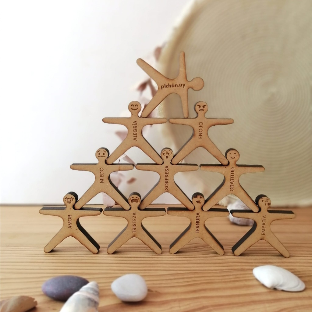 Mini acróbatas emociones en MDF