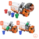 Camión de basura  desarmable con herramientas y juego de clasificación de basura