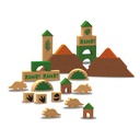 Bloques madera 70 piezas Dinosaurios