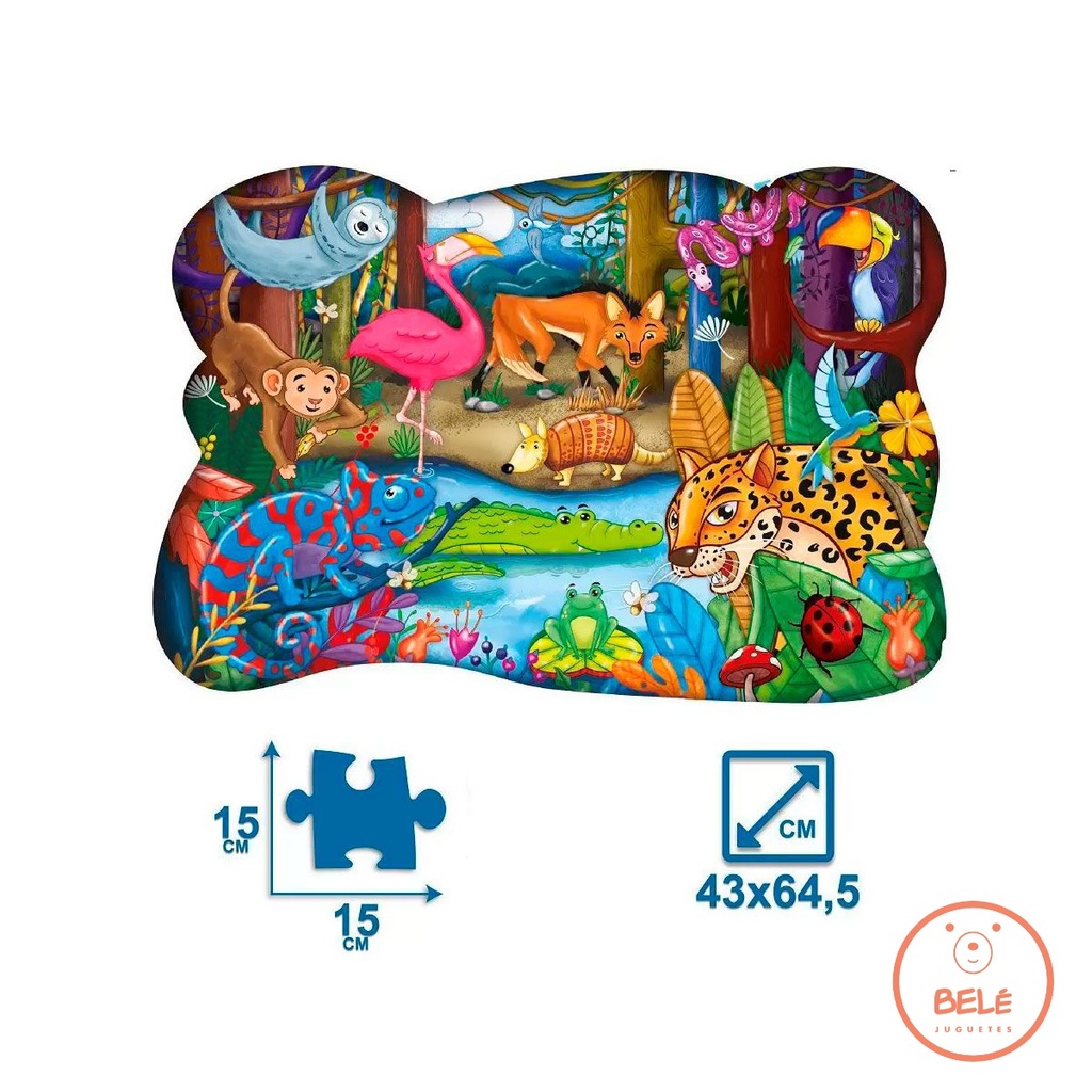 Puzzle gigante 28 piezas Aventura en Floresta