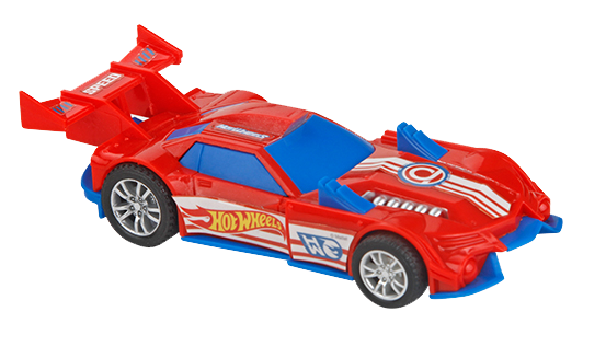 Autito Hot Wheels  Pullback de 13 cm rojo