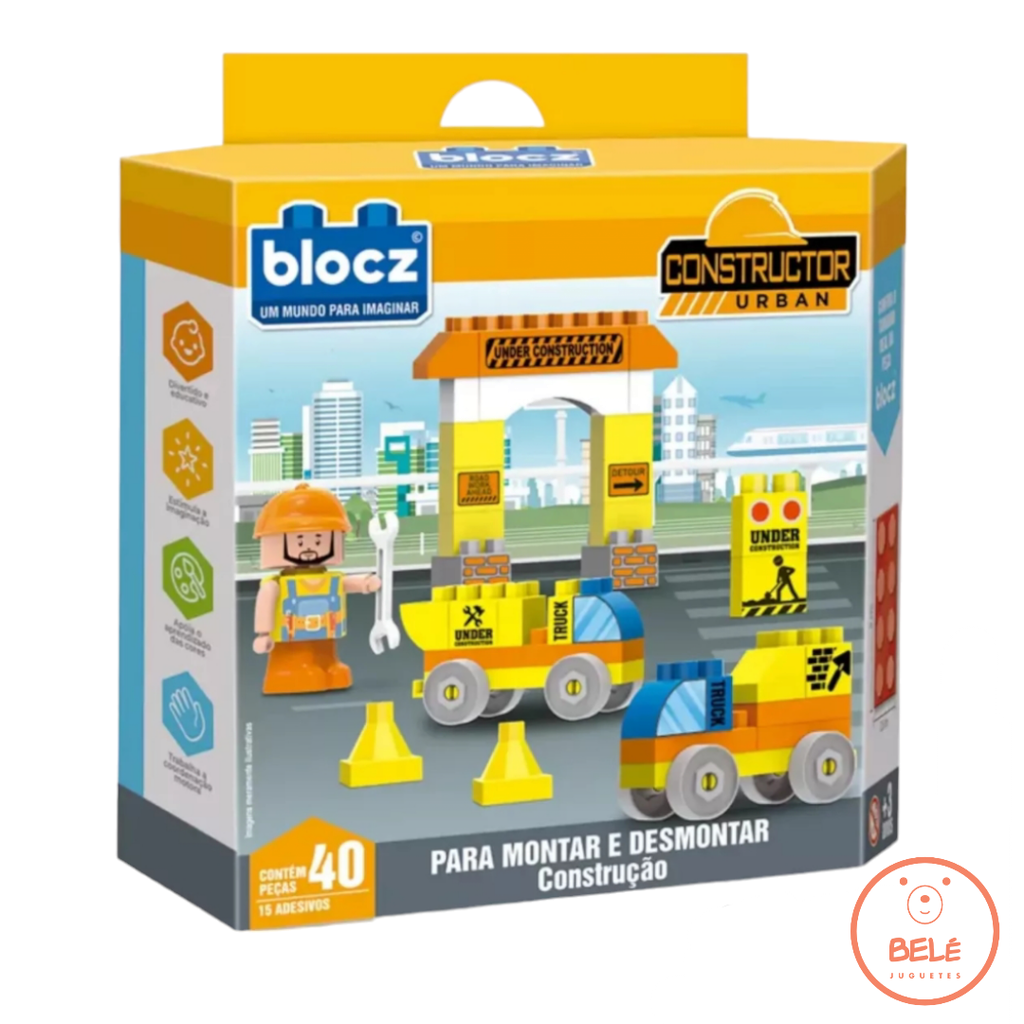 Bloques de encastre 40 piezas motivo Construcción