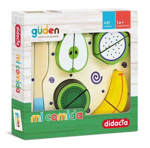 Juego de madera mi comida frutas