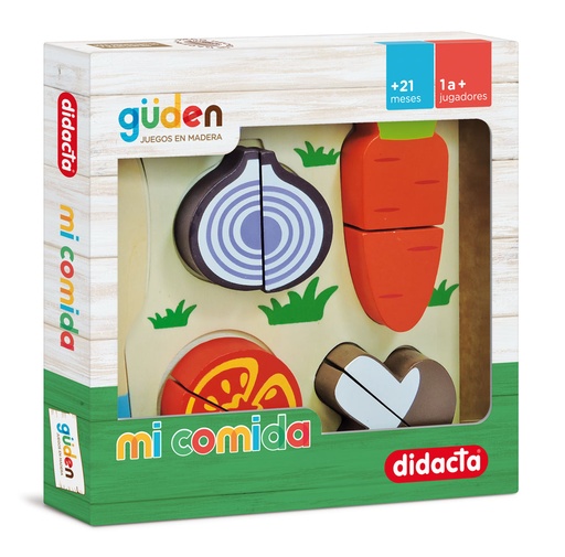 Juego de madera mi comida verduras